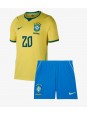 Brazílie Lucas Paqueta #20 Domácí dres pro děti MS 2026 Krátký Rukáv (+ trenýrky)